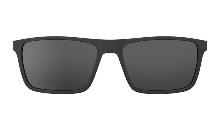 Clip On para Óculos de Grau HB Switch 0531 Matte Black Polarized Gray