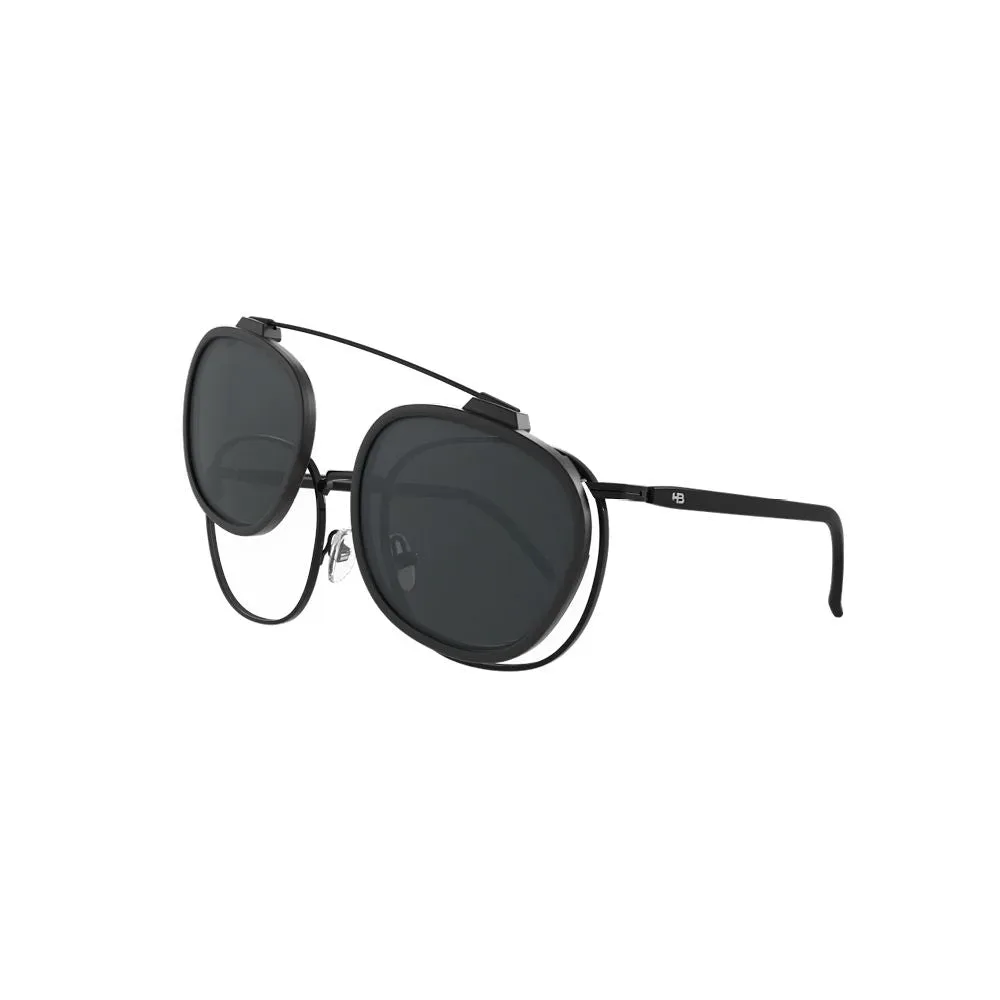 Óculos de Grau HB Switch 0423 Matte Black / Polarized Gray Lente 5,2 cm — Geral