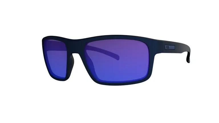 Óculos de Sol HB Overkill Matte Black D. Blue Blue Chrome