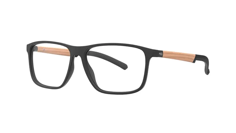 Óculos de Grau HB Polytech 0520 M Black Dark Wood
