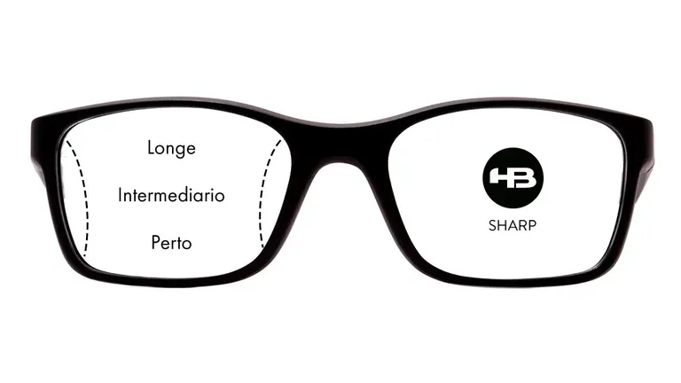 Lente Multifocal HB Vision Sharp 1.56 Acrílica com Antirreflexo SHA