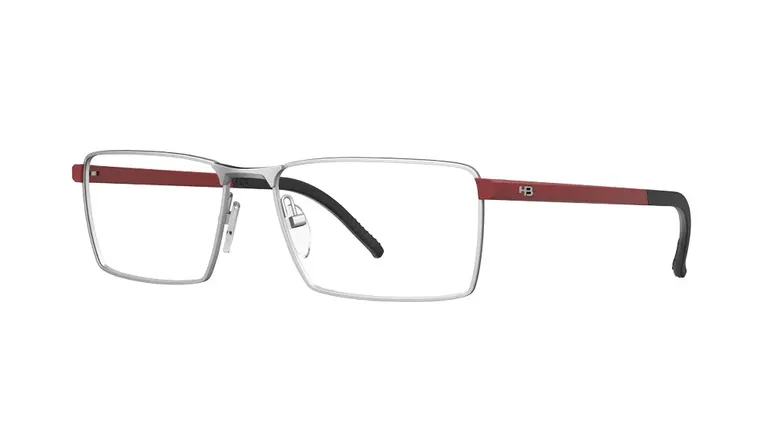 Óculos de Grau HB Duotech 0571 Matte Nickel/ M Marsala