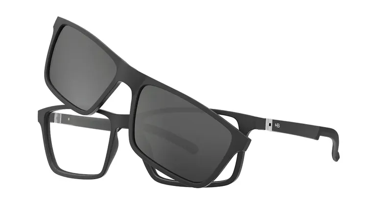 Óculos de Grau HB Switch 0531 Matte Black Polarized Gray