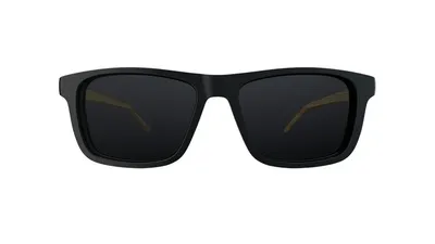 Óculos de Grau HB 0351 Switch Clip On Matte Black/ Gray Polarized lente 5,2