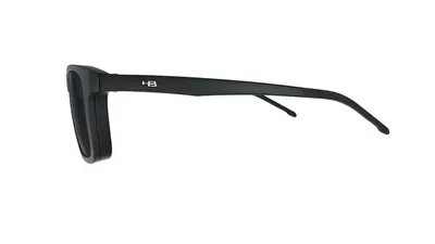 Óculos de Grau HB 0351 Switch Clip On Matte Black/ Gray Polarized lente 5,2