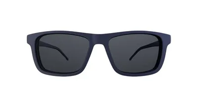 Óculos de Grau HB 0351 Switch Clip On Matte Navy/ Gray Polarized