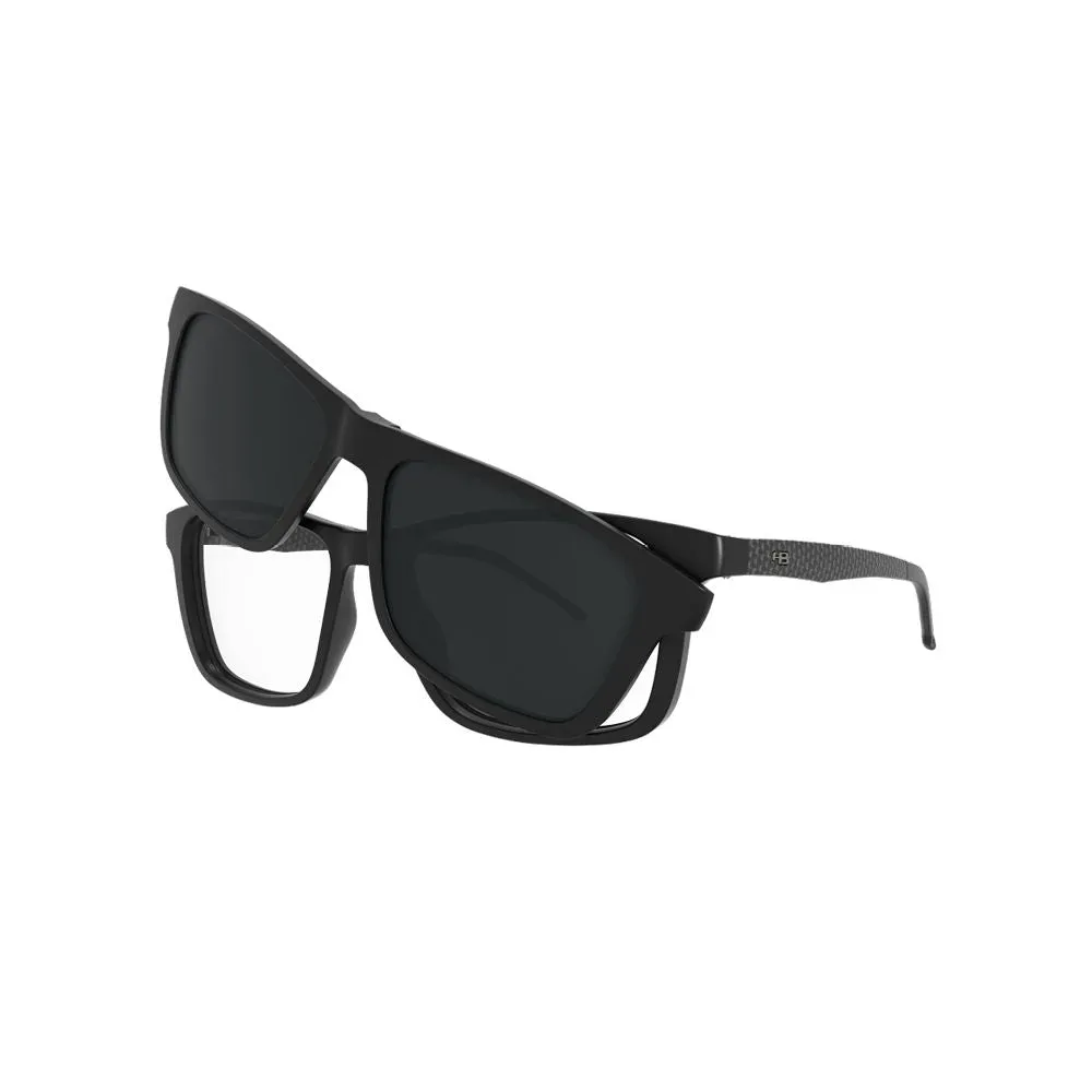Óculos de Grau HB 0351 Switch Clip On New Carbon Fiber/ Gray Polarized lente 5.2