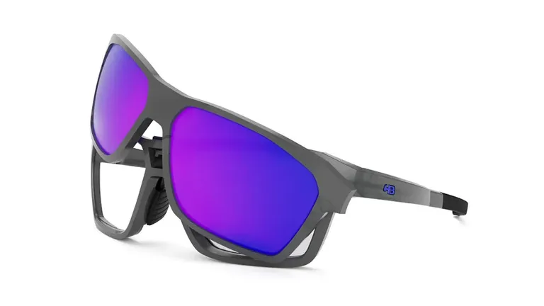 Óculos de Grau HB Presto Clip On Graphene/ Blue/ Blue Chrome - Lente 5,5 cm