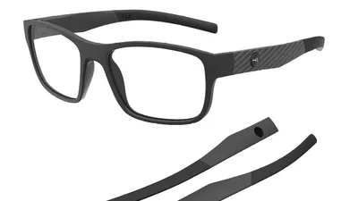 Óculos de Grau HB Troca Haste Polytech 0513 Matte Black + H M Carbon Fiber