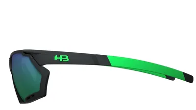 Óculos de Grau HB Rush Matte Black D. Green / Green Chrome - Lente 5.3 cm