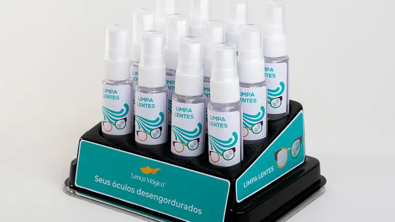 100 Spray Limpa Lentes ECO + Ganhe Expositor Pet