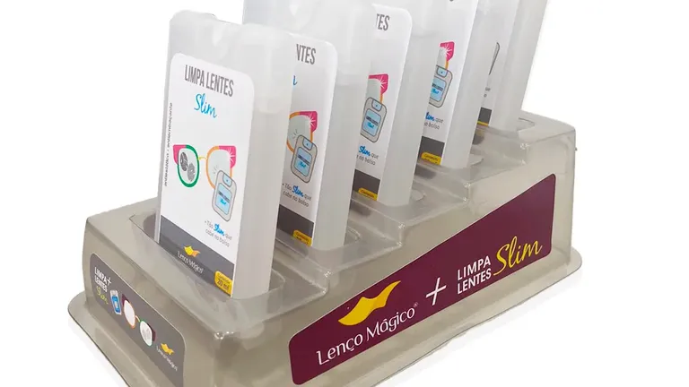 100 Spray Limpa Lentes Slim + Ganhe Expositor Pet