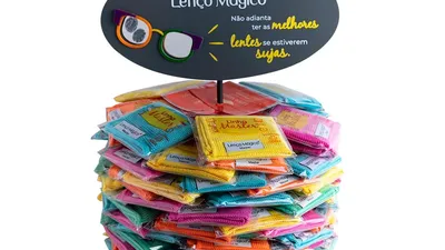 Kit 100 Lenço Mágico® Master Personalizado + Expositor
