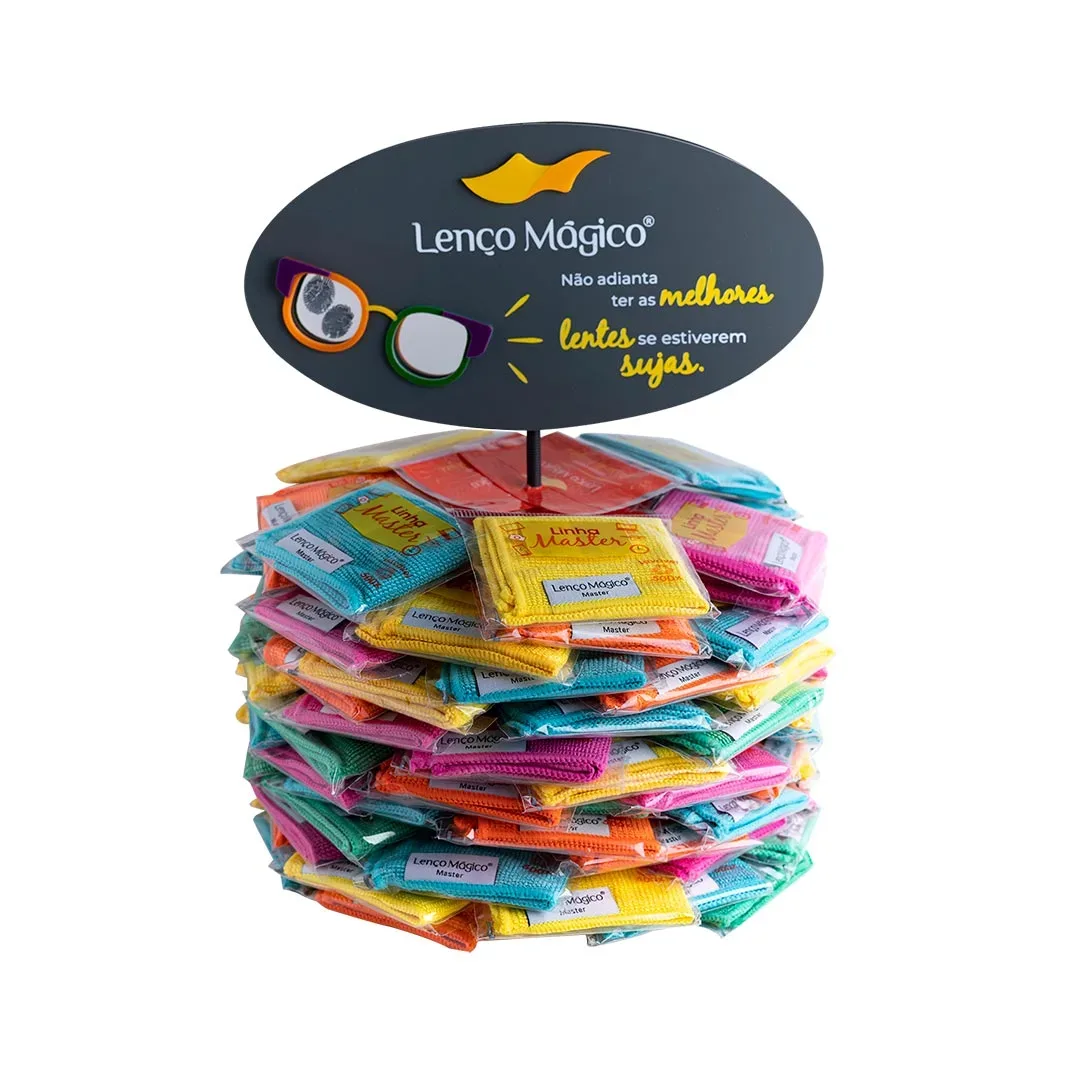 Kit 100 Lenço Mágico® Master + Expositor