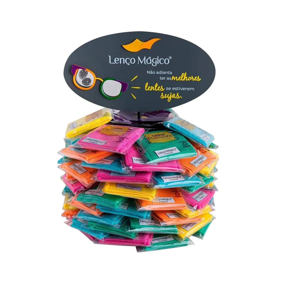Kit 100 Lenço Mágico ® Premium + Expositor