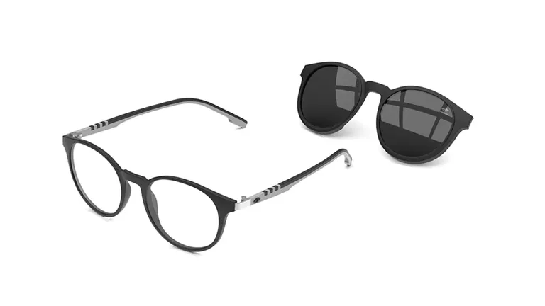 Óculos de grau Mormaii swap 2 preto fosco com detalhe cinza
