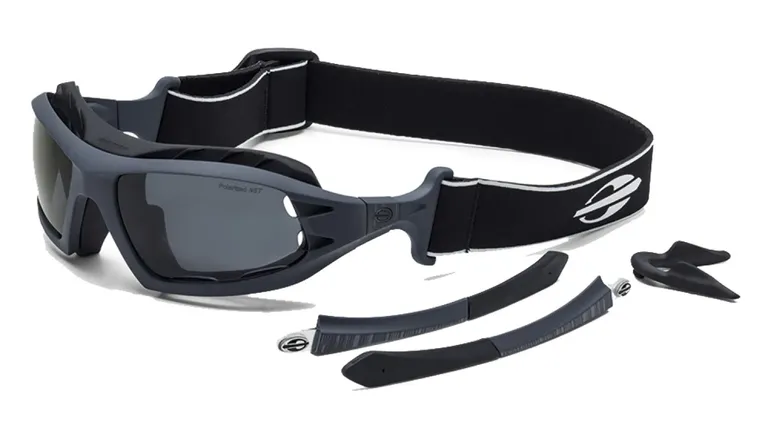 Oculos sol Mormaii floater kit cinza escuro fosco c/ rajado cinza