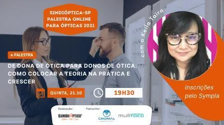Sindióptica-SP / Palestra on-line para ópticas 2021