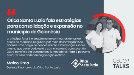 Buscando inovação, Ótica Santa Luzia anuncia parceria com a CECOP