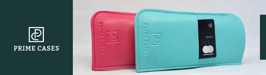 Case com compartimento para cartões e flanelas.