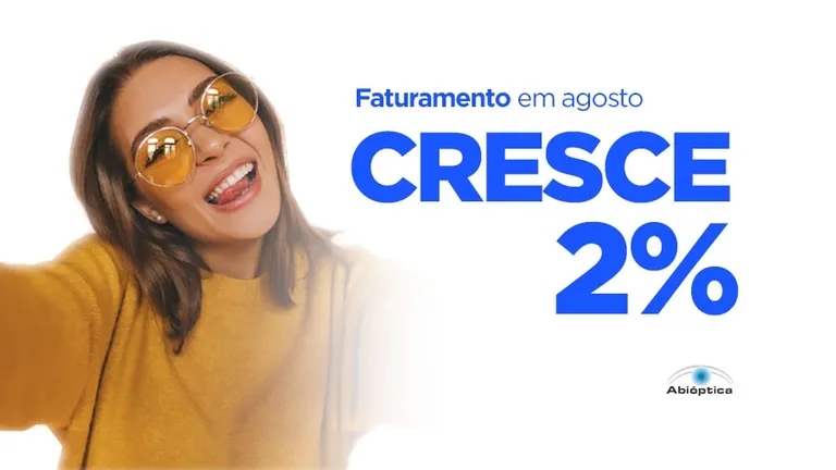 Faturamento em agosto cresce 2%