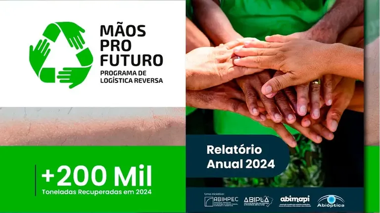 Mãos Para o Futuro supera meta e recupera 200 mil toneladas de embalagens em 2024