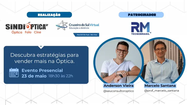 Palestra Presencial - Descubra estratégias para vender mais na Óptica.
