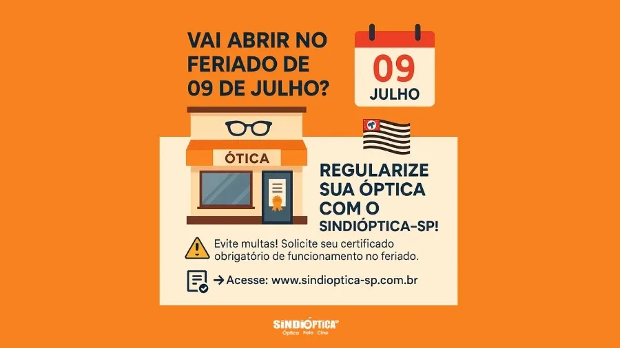 Funcionamento no feriado de 09 de Julho - Regularize sua empresa!