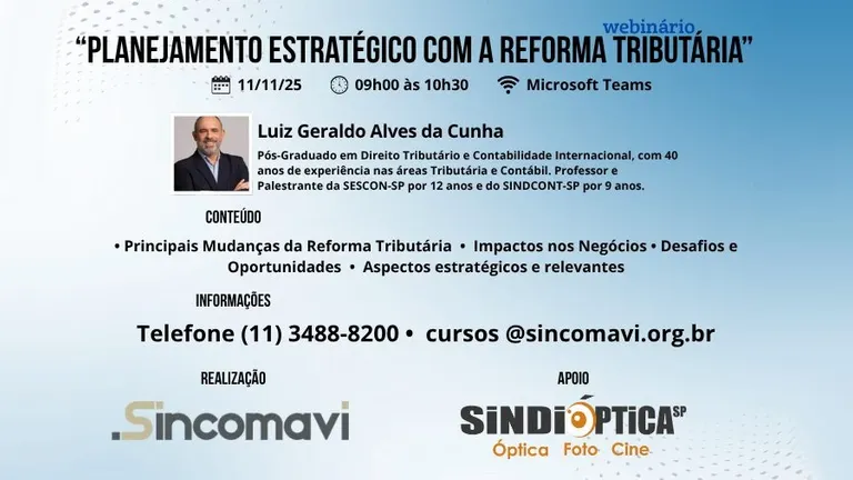 Webinário - Planejamento estratégico com a Reforma Tributária