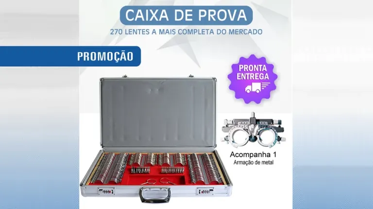 Apresentamos a Caixa de Prova Mais Completa do Mercado - 270 Lentes para Máxima Precisão